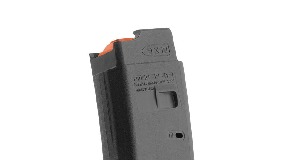 Magpul Industries PMAG 35 EV9 CZ Scorpion EVO 3/3 Plus, 9mm, 35 Round Magazine, Black, 1 Pack, MAG1013-BLK-35RD