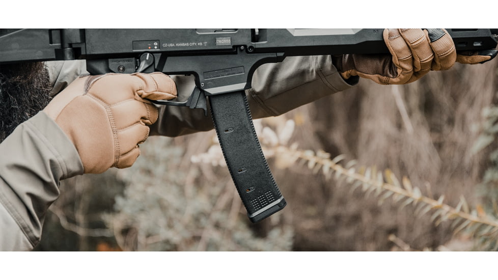 Magpul Industries PMAG CZ Scorpion EVO 3 S1 Rifle Magazine, 9mm Luger, 35 Round, Black, 1 Pack, Polymer, MGMPI1013BLK-35RD