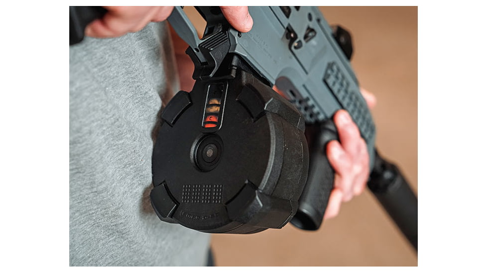 Magpul Industries PMAG D-50 EV9 CZ Scorpion EVO 3, 9mm Luger, 50 Round Rifle Magazine, Black, 1 Pack, MAG1035-BLK-50RD