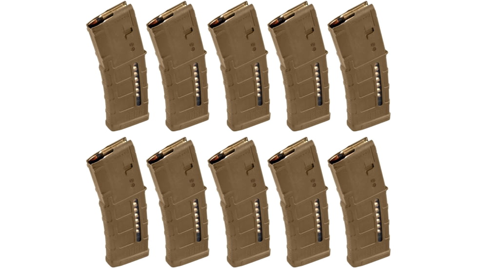 Magpul Industries PMAG GEN M3 AR-15/M16/M4 .223 Rem/5.56x45mm NATO, Modified Coyote Brown, 10-Pack