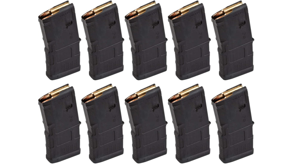 Magpul Industries PMAG GEN M3 AR-15/M16/M4 Rifle Magazine, .223 Rem/5.56x45mm NATO, 20 Round, Black, 10 Pack