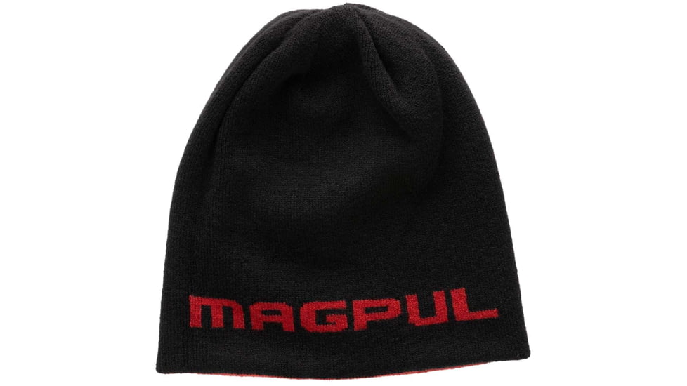 Magpul Industries Reversible Icon Beanie -Men's, Black/Red, One Size, MAG1299-003