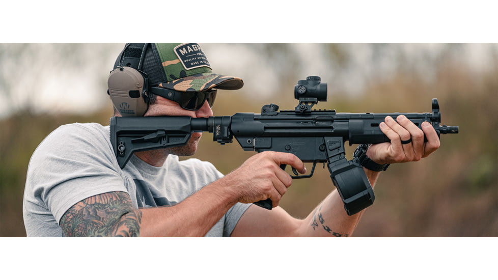 Magpul Industries Rift Shooting Glasses, Black Frame, Gray Lens, MAG1126-0-001-1100