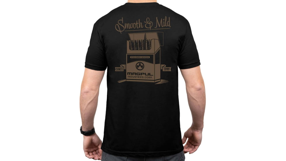 Magpul Industries Smooth &amp; Mild  Short Sleeve T-Shirt - Men's, Black, Small, MAG1267001S