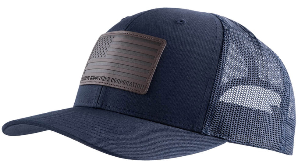 Magpul Industries Standard Leather Patch Trucker Hat, Navy, One Size, MAG1212-410