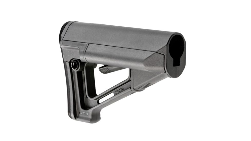 Magpul Industries STR Rifle Stock w/Storage, Fits AR-15/M4, Mil-Spec, Gray MPIMAG470GRY