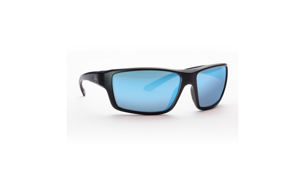 Magpul Industries Summit Sunglasses w/Polycarbonate Lens, Matte Black Frame, Rose Lens w/ Blue Lens Mirror,  250-028-021