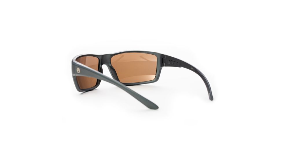 Magpul Industries Summit Sunglasses w/Polycarbonate Lens, Matte Gray Frame, Bronze Lens w/ Gold Lens Mirror, 250-028-026