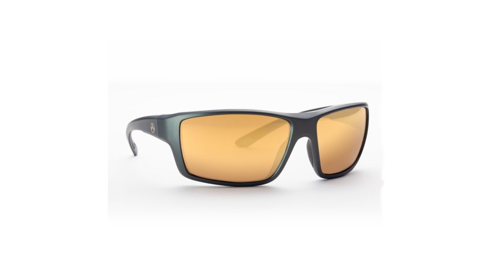 Magpul Industries Summit Sunglasses w/Polycarbonate Lens, Matte Gray Frame, Bronze Lens w/ Gold Lens Mirror, 250-028-026