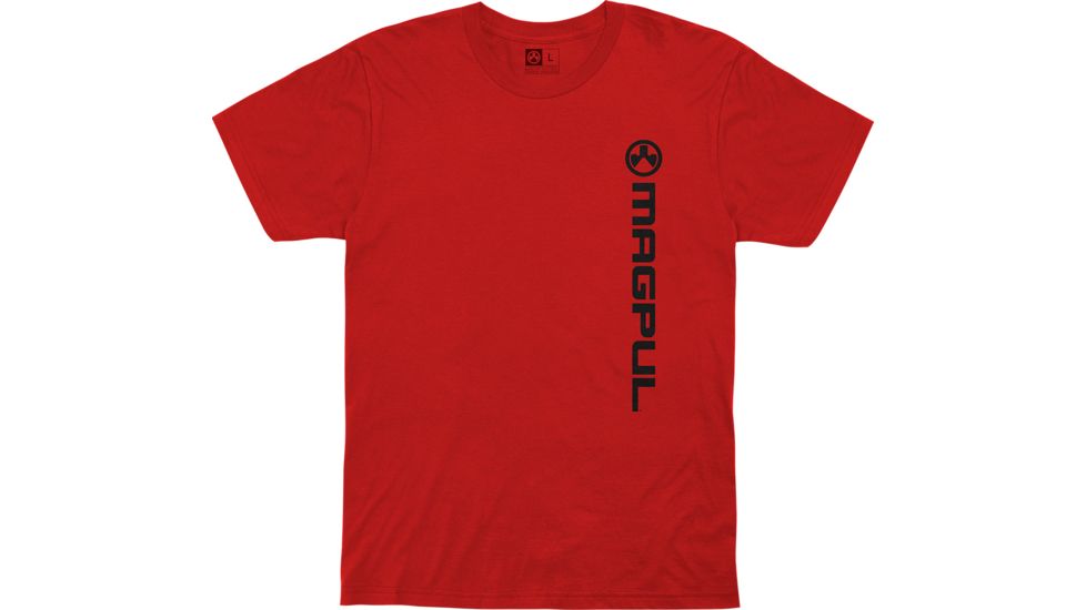 Magpul Industries Vert Logo Cotton T-Shirt, Red, Large, MAG1113-610-L