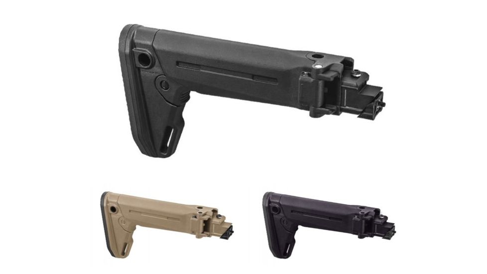 Magpul Industries Zhukov-S Folding Collapsible Stock, AK47/AK74, Black, Flat Dark Earth, Plum