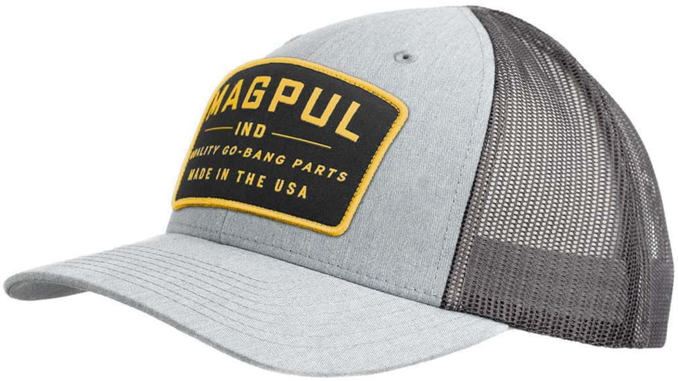 Magpul Industries Go Bang Trucker Sports Cap - Mens, One Size, Heather Gray, MAG1102-031