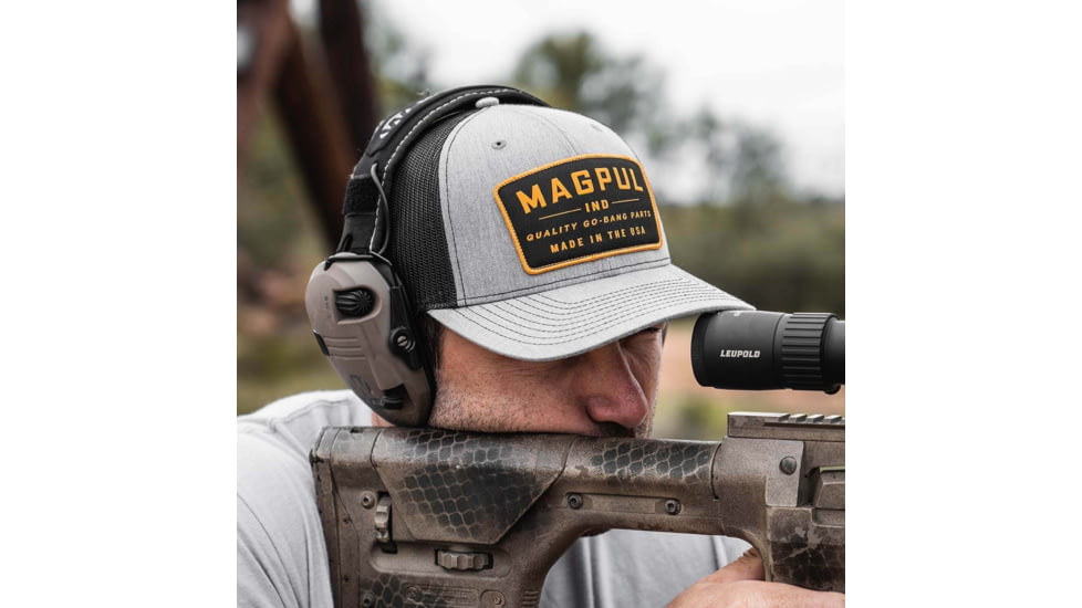Magpul MAG1102-031 Go Bang Trucker Hat Heather Gray/Black Adjustable Snapback OS