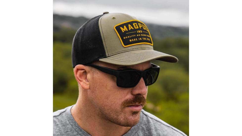 Magpul MAG1102-314 Go Bang Trucker Hat OD Green/Black Adjustable Snapback OSFA S