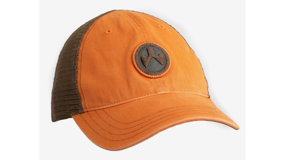Magpul Industries Icon Patch Garment Washed Trucker, Orange Front w/Khaki Mesh Back, MAG1105-813