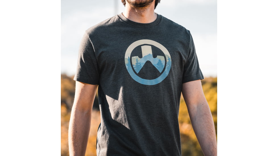 Magpul Industries Cascade Icon Logo CVC T-Shirt, Large, Charcoal Heather, MAG1136-011-L
