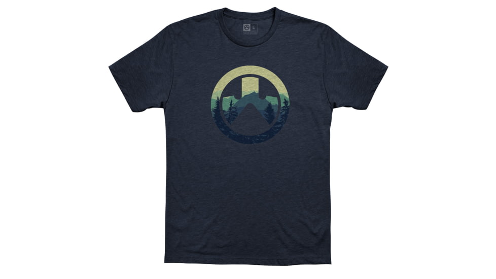 Magpul Industries Cascade Icon Logo CVC T-Shirt, 2XL, Navy Heather, MAG1136-411-2XL