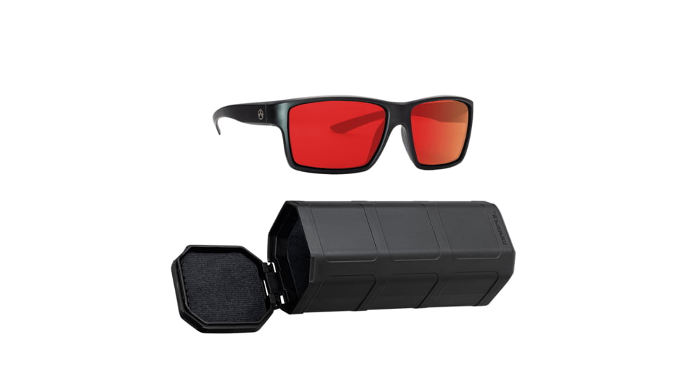 Magpul Industries Explorer Sunglasses - Men's, Non-Polarized, Gray/Red Mirror Lens, Black Frame, MAG1147-0-001-1140