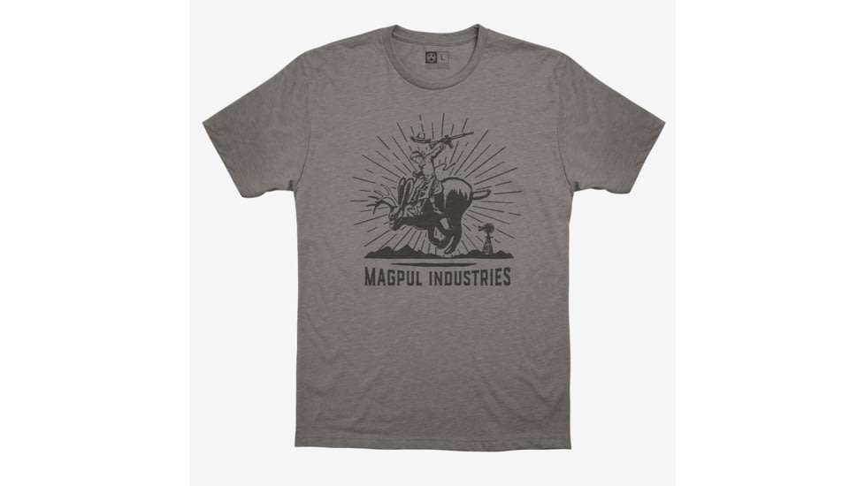 Magpul Industries Jackalope Rodeo CVC T-Shirt, 2XL, Stone Gray, MAG1173-039-2XL