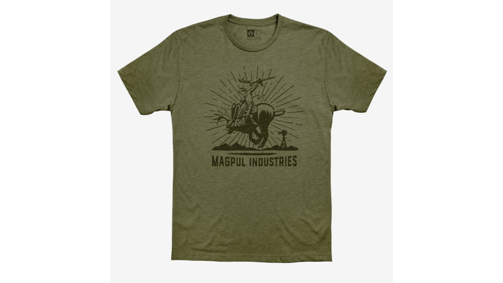 Magpul Industries Jackalope Rodeo CVC T-Shirt, Extra Large, Light Olive, MAG1173-318-XL
