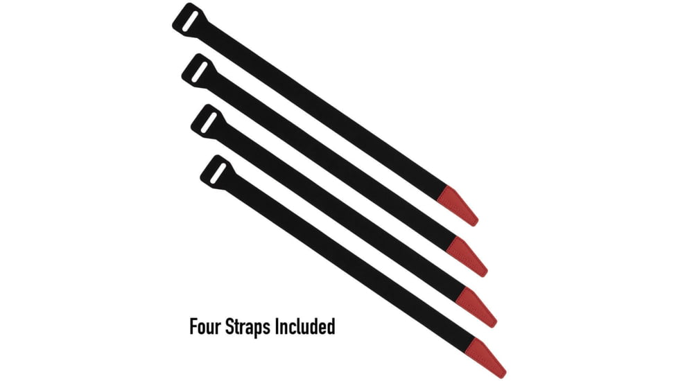 Magpul MAG1442-BLK DAKA Gear Straps Black/Red 12 Long 4 Pack