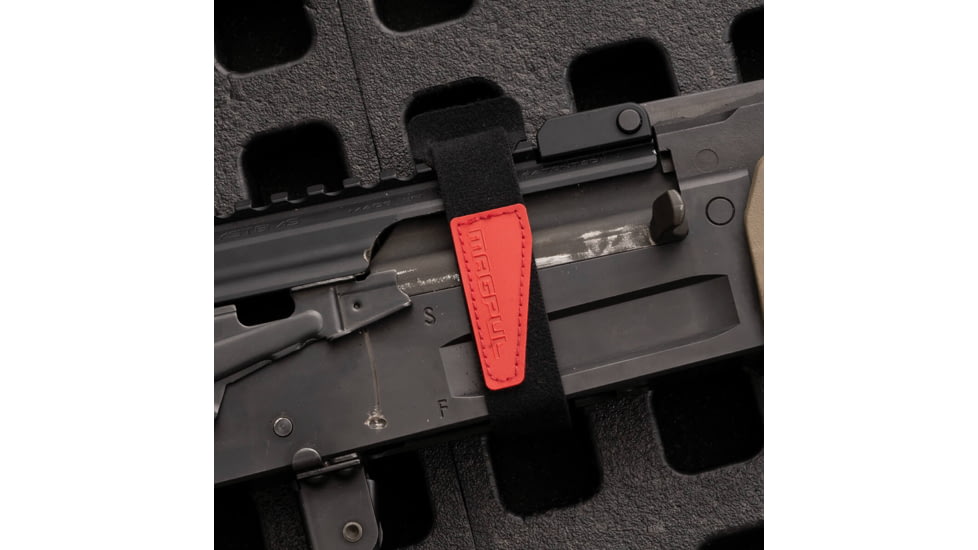 Magpul MAG1442-BLK DAKA Gear Straps Black/Red 12 Long 4 Pack