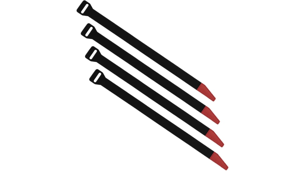 Magpul MAG1442-BLK DAKA Gear Straps Black/Red 12 Long 4 Pack