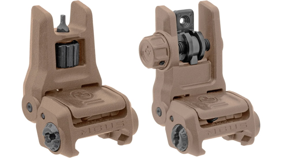 Magpul MBUS 3 Front and Rear Flip Sights Set, FDE