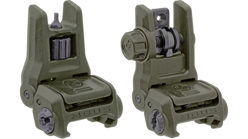 Magpul MBUS 3 Front and Rear Flip Sights Set, OD Green