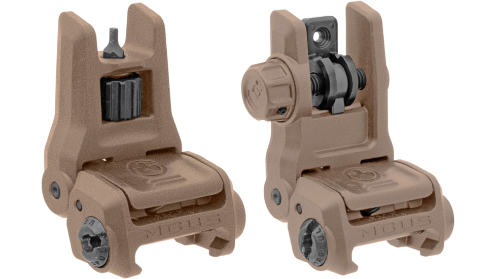 Magpul MBUS 3 Rear and Front Flip Sights Set, FDE