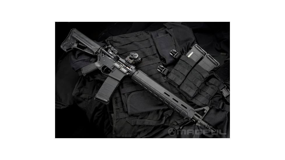 Magpul Industries MAG418/419/440 MOE AR-15 Handguard, Rifle Length, 12.57 inch, Black, MAG419BLK