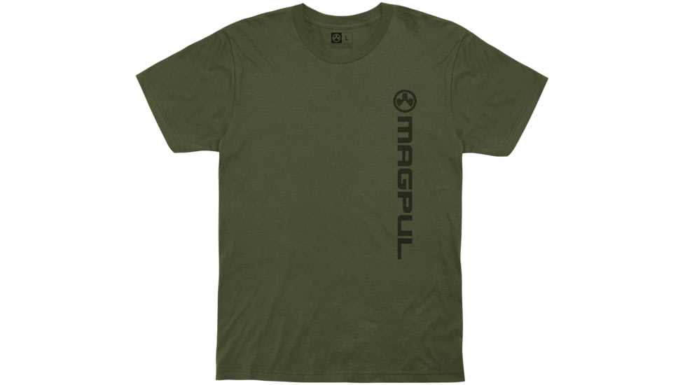 Magpul Vertical Logo Cotton T-Shirt - Men's, Olive Drab, Extra Large, MAG1113-316-XL