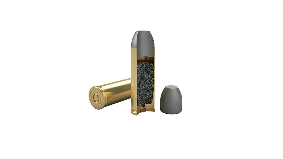 Magtech 45 Colt 200 Grain Cowboy Action Lead Flat Nose Brass Cased Pistol Ammo, 50 Rounds, 45F