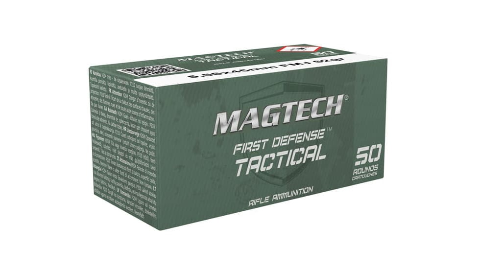 Magtech 5.56X45 62 Grain Full Metal Jacket Brass Cased Rifle Ammo, 50 Rounds, 556B