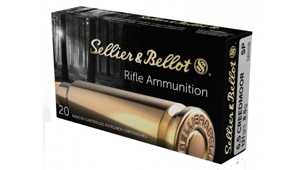 Sellier &amp; Bellot 6.5 Creedmoor Soft Point Centerfire Rifle Ammunition, 131 grain, 20 Rounds, SB65B