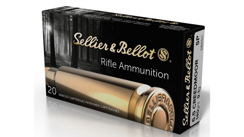 Sellier &amp; Bellot 6.5 Creedmoor Soft Point Centerfire Rifle Ammunition, 140 grain, 20 Rounds, SB65C