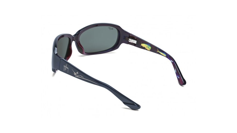 Maui Jim Mahi Mahi Sunglasses w/ Blue Frame and Neutral Grey Lenses - 231-03, Back View
