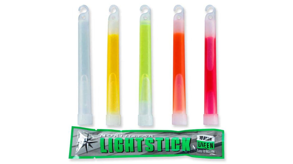 Major Outdoors 10-hour Northstar 6in Lightsticks, 24 Pack, Orange/Green/Yellow, 05-0734000000