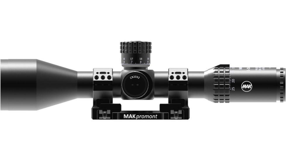 MAK Optics Makpro HD Rifle Scope, 5-25x56i, 56mm, 34mm Tube, First Focal Plane, 1 Dot Reticle, 265305601