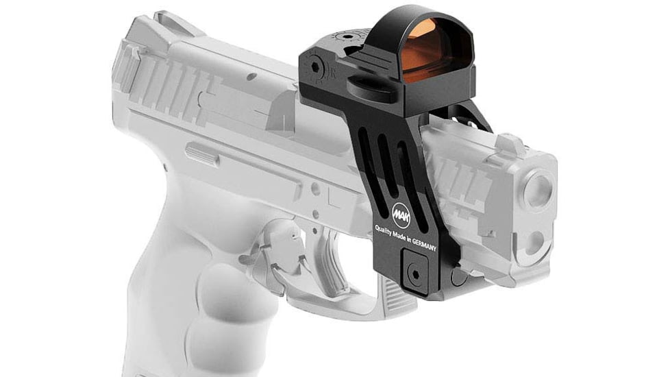 MAK Optics Makdot SH Red Dot Sight w/ P-Lock Mount, Glock 17/19 Gen 3/4, Black, 6150-91XX-0003