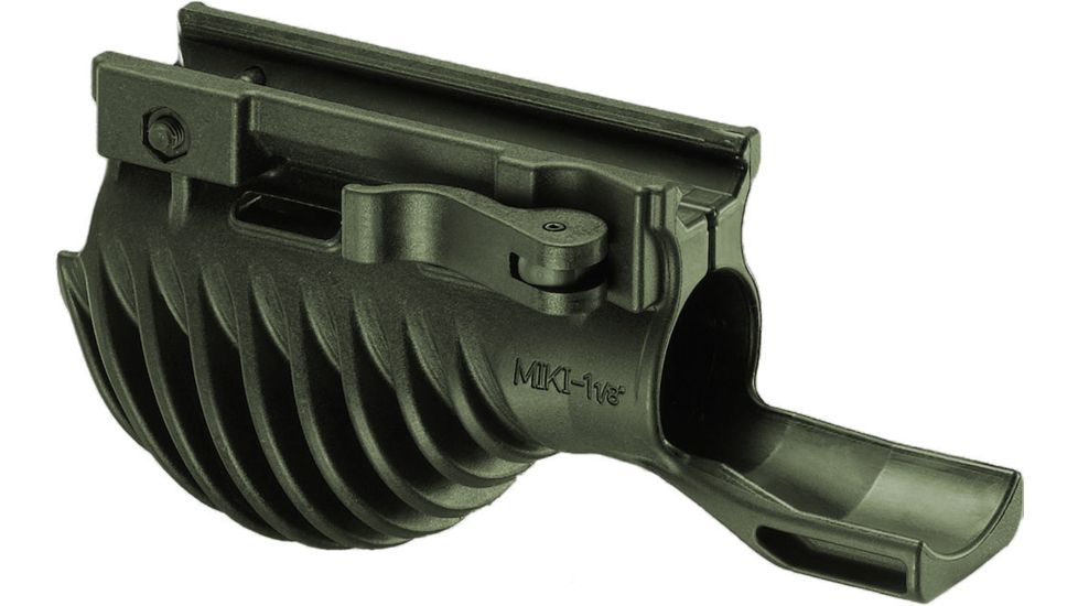 FAB Defense Horizontal Tactical Foregrip w/ 1-1/8in Flashlight Adapter, OD Green - MIKIOD