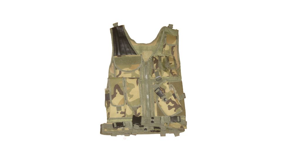 Global Military Gear Woodland Camo Tactical Vest