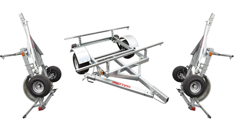 Malone Auto Racks XtraLight LowMax 2 Kayak Trailer Package, 2 V-Racks, MPG596XV2