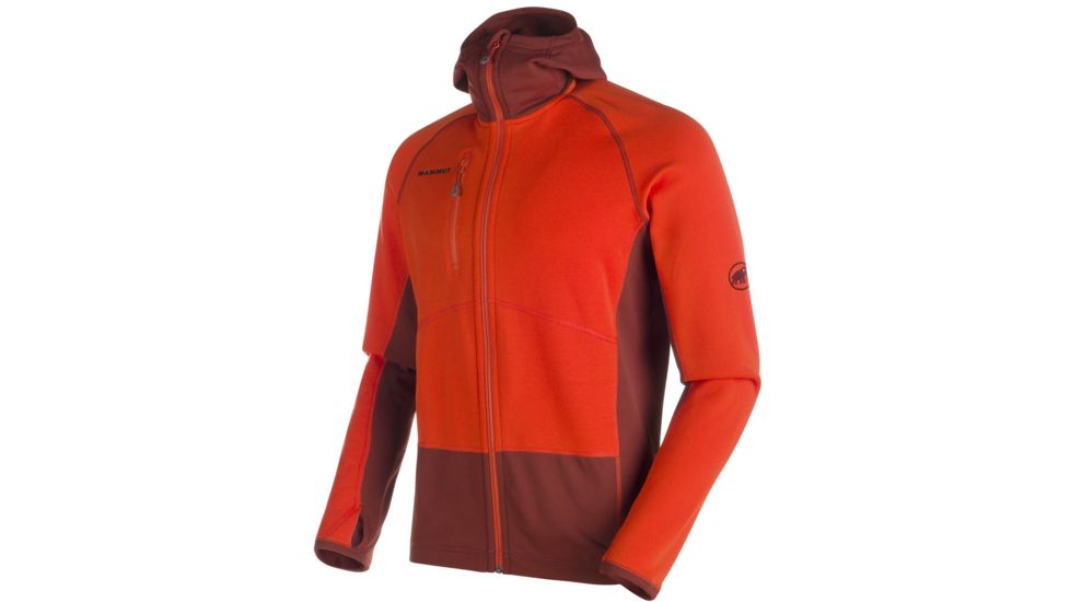 Mammut Aconcagua Pro ML Hooded Jacket - Men's-Dark Orange/Maroon-X-Large