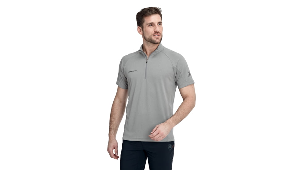 Mammut Aegility Half Zip T-Shirt - Mens, Granit Melange, 2XL, 1017-01830-0819-117