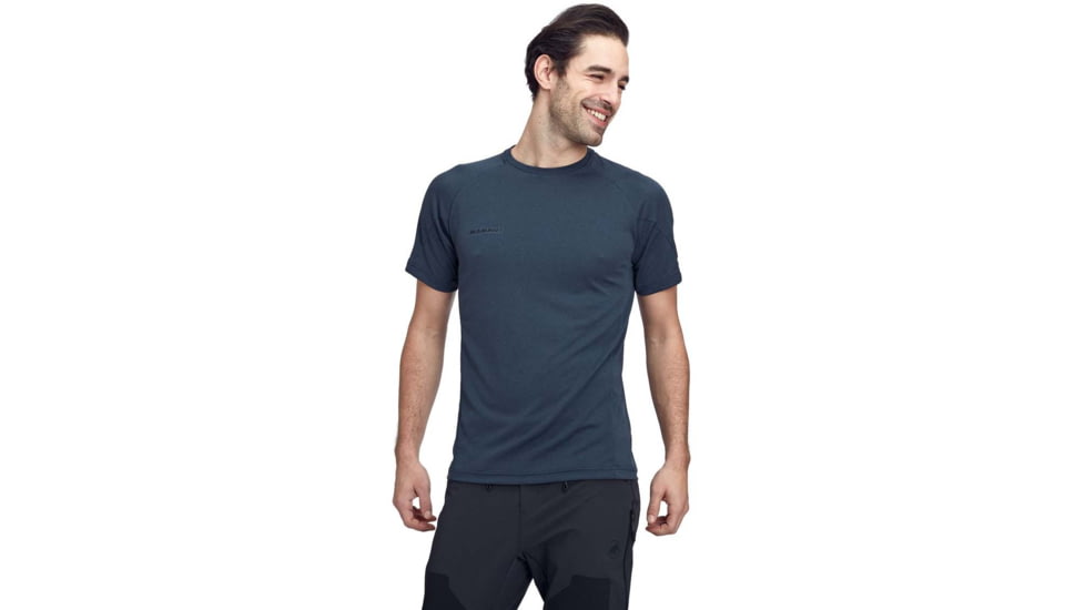 Mammut Aegility T-Shirt - Mens, Marine Melange, Small, 1017-01980-5784-113