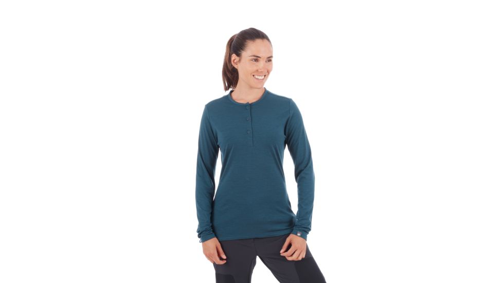 Mammut Alvra Longsleeve - Womens, Wing Teal, Large, 1016-00520-50227-115