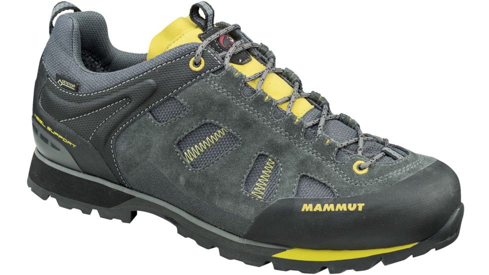 Mammut Ayako Low GTX Backpacking Shoe - Men's-Graphite/Yellowstone-Medium-7.5