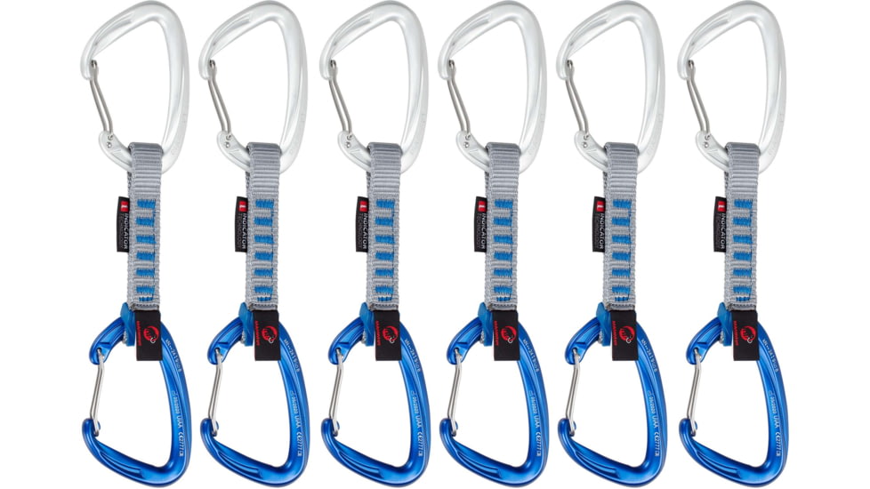 Mammut Crag Wire 10 cm Indicator 6-Pack Quickdraws, Wire Gate/Wire Gate, 10 cm, 2040-02680-19200-10