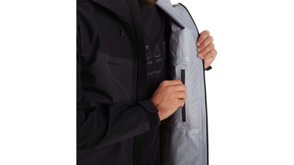 Mammut Crater Hardshell Hooded Jacket - Mens, Phantom/Black, 2XL, 1010-21751-00160-117